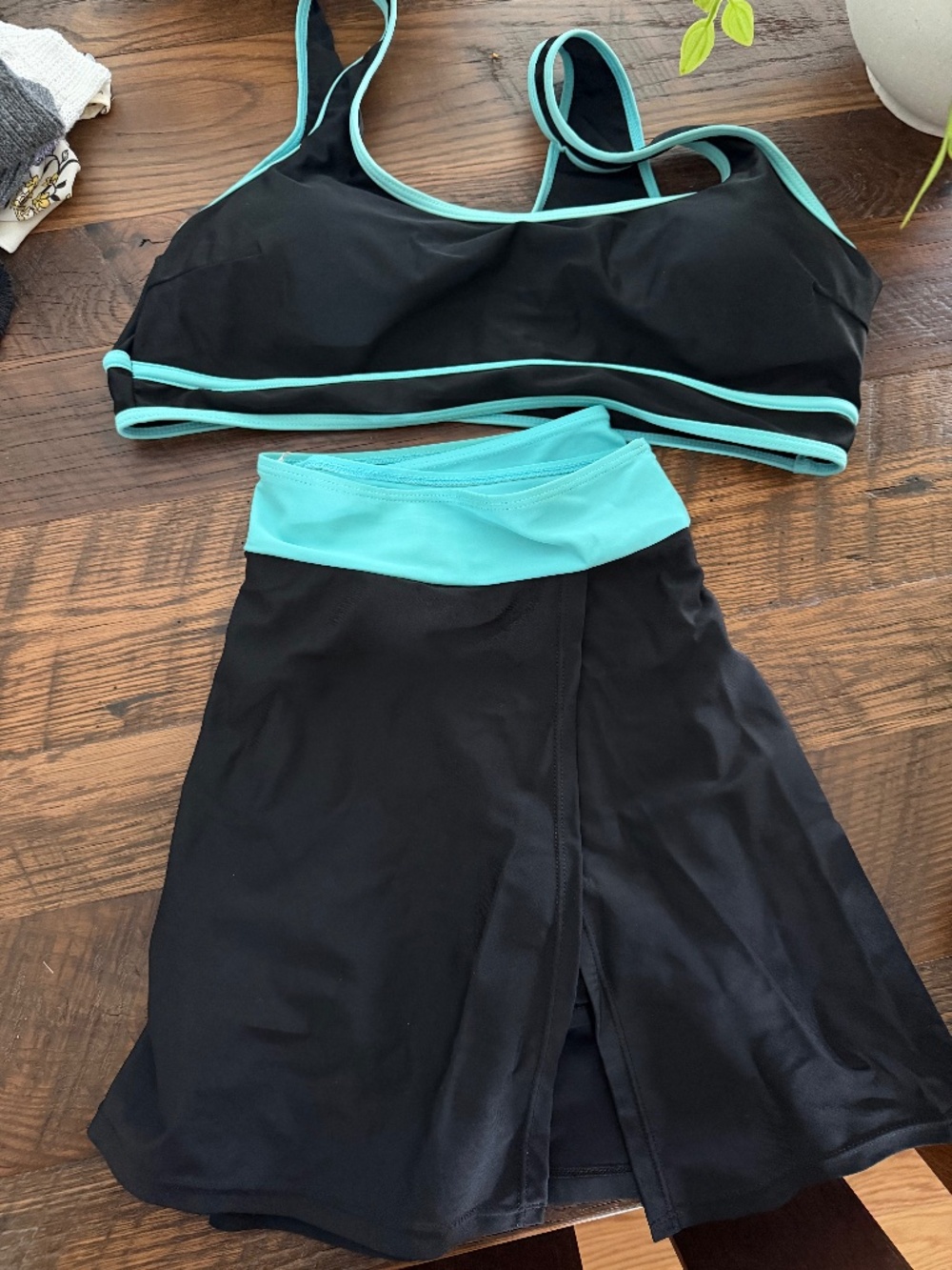 High waisted bathing suit